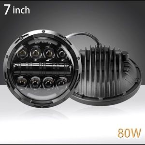 New. Motorcycle LED headlight Angle Eyes with Amber signal Halo DRL